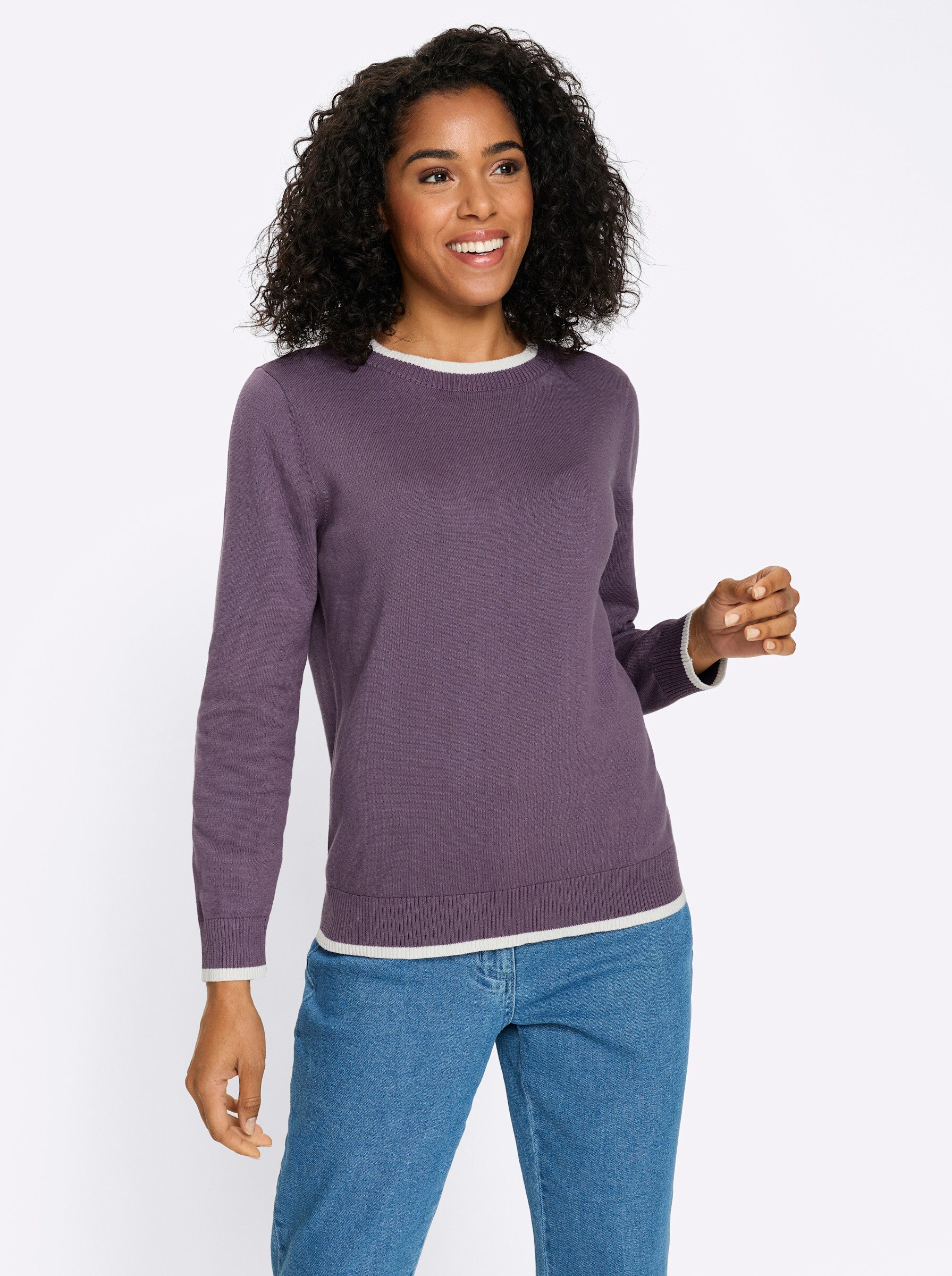 Sieh an! Strickpullover Langarm-Pullover Langarm Jersey günstig online kaufen