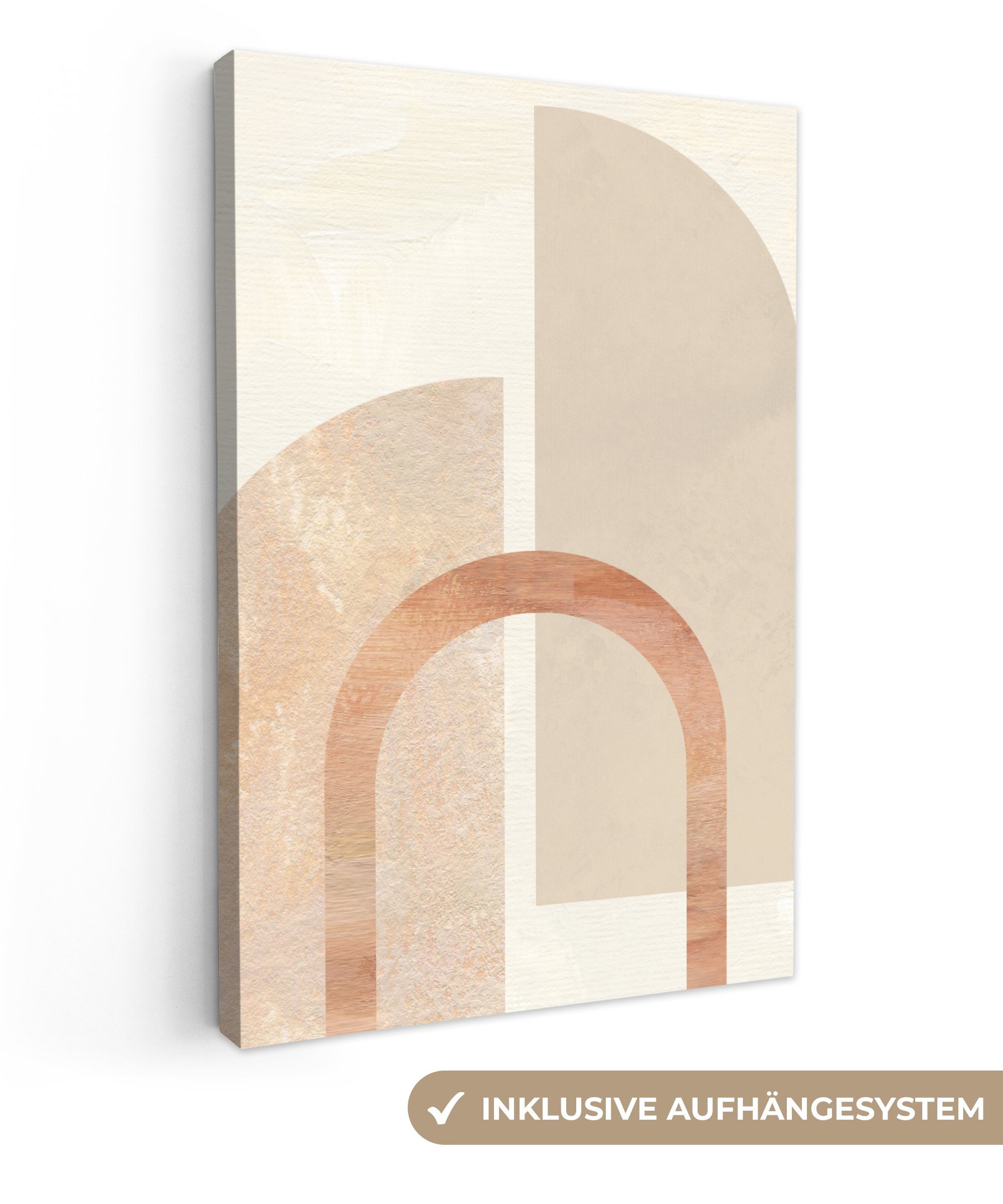 OneMillionCanvasses® Leinwandbild Marmor - Design - Rosa, (1 St), Leinwandbild fertig bespannt inkl. Zackenaufhänger, Gemälde, 20x30 cm