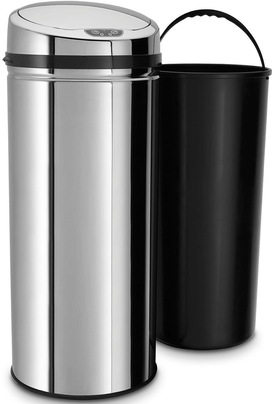 Silber aus Infrarot-Sensor, Liter Edelstahl, 42 ECHTWERK Fassungsvermögen Mülleimer Korpus INOX,