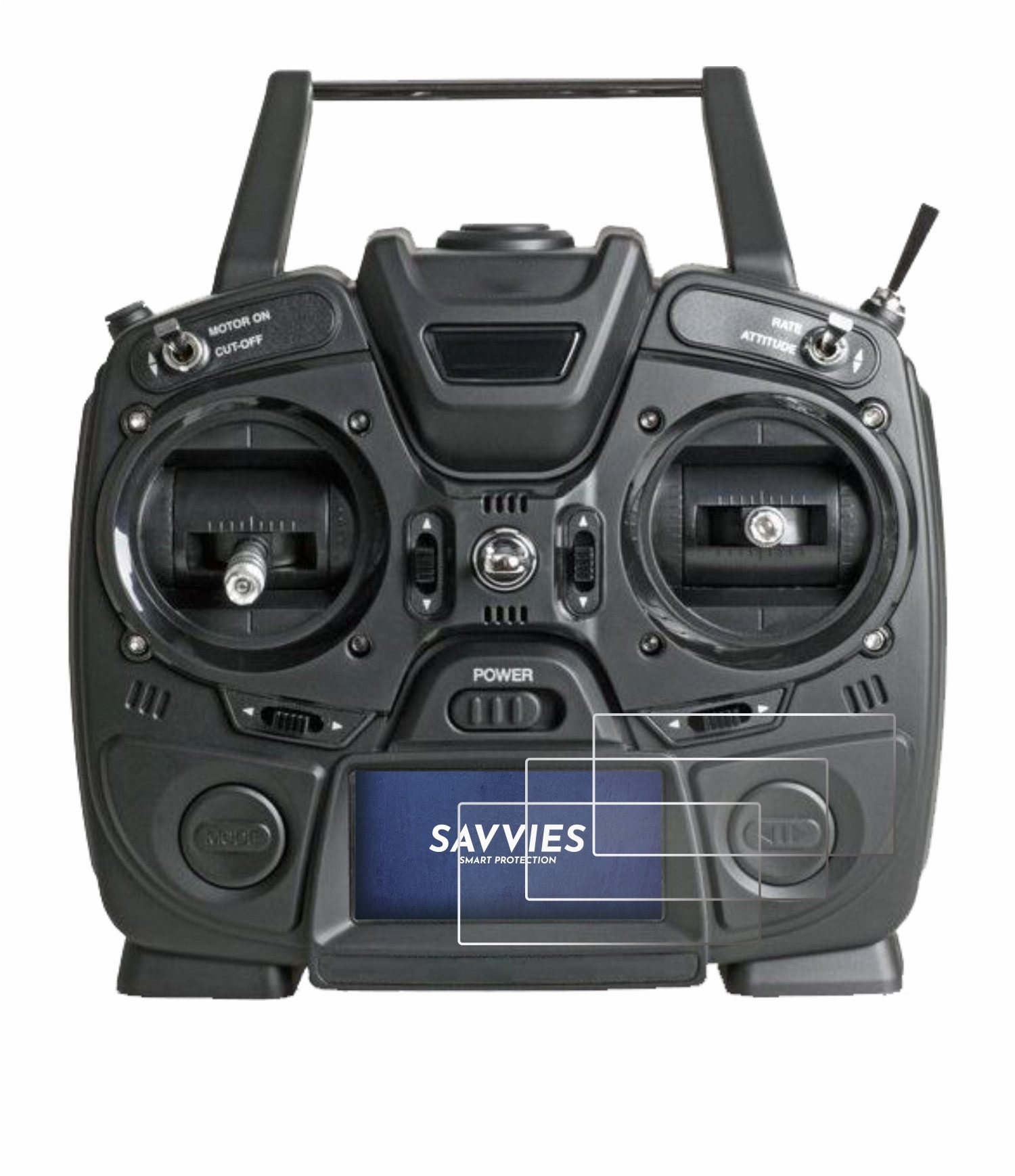 Savvies Displayschutzfolie Schutzfolie für Graupner MZ-10 HOTT, 6 Stück, Displayschutz Schutz Folie Klar Transparent