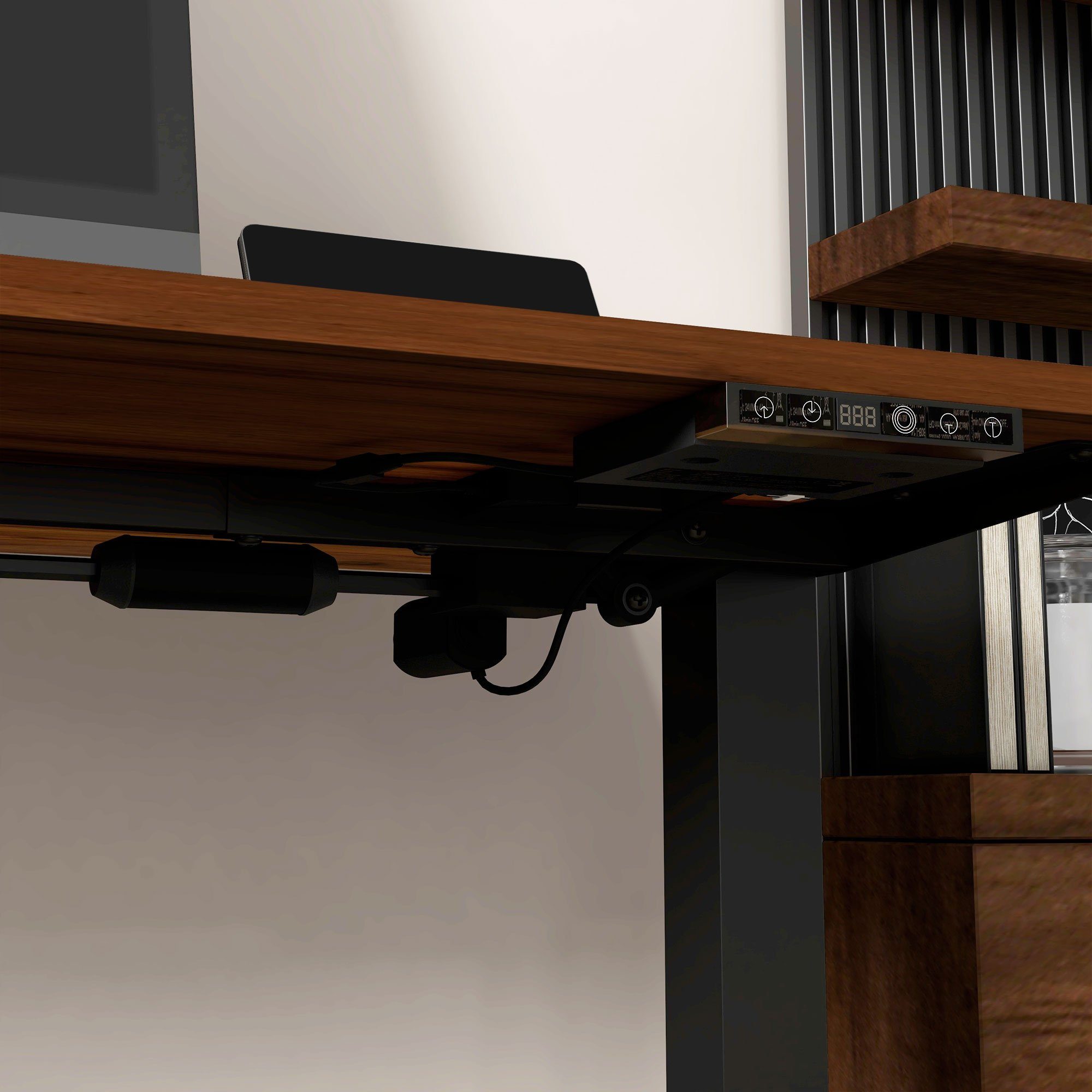 Schreibtisch Stehpult-Rahmen), Tischplatte, ohne Memory-Funktion (Elektrisches Vinsetto Anti-Kollisions-Technologie mit 1-St., Stehpultgestell, Elektrischer höhenverstellbare Stehpultbeine