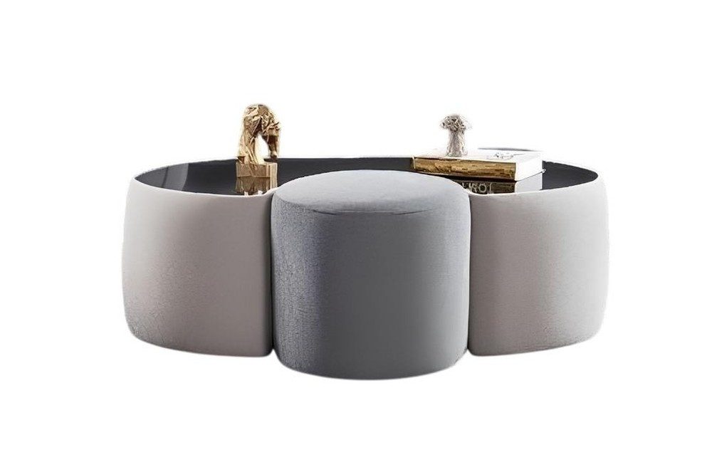 Xlmoebel Couchtisch Runder weißer Tisch für ein gemütliches Wohnzimmer, Made in Europa
