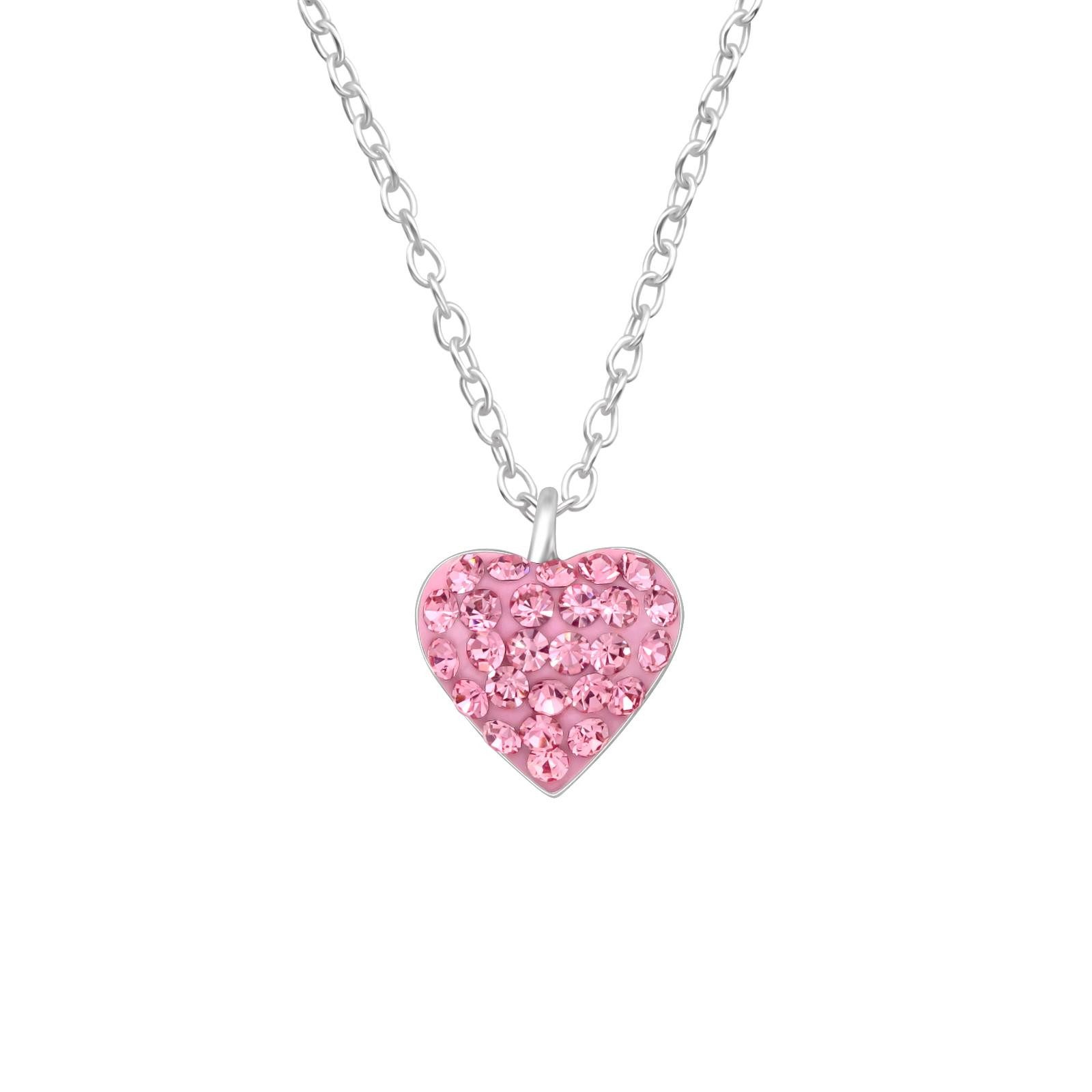 Monkimau Silberkette Herz Kinder Halskette 925 Silber Geschenk, Hypoallergen
