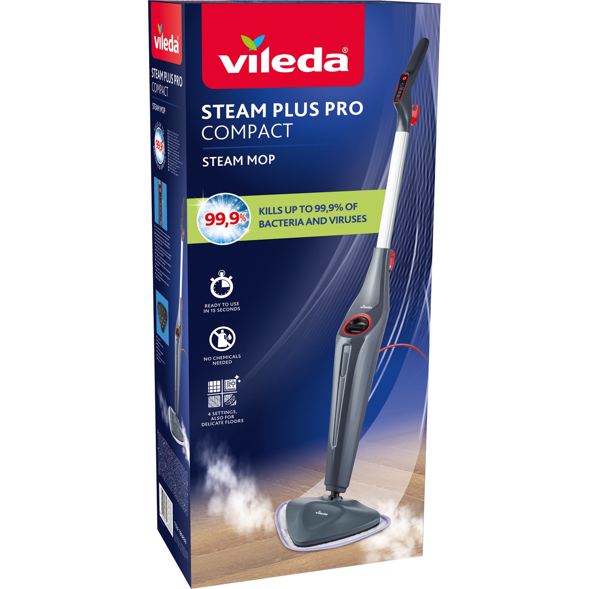 Vileda Dampfreiniger Vileda Dampfreiniger Steam Plus Pro Compact