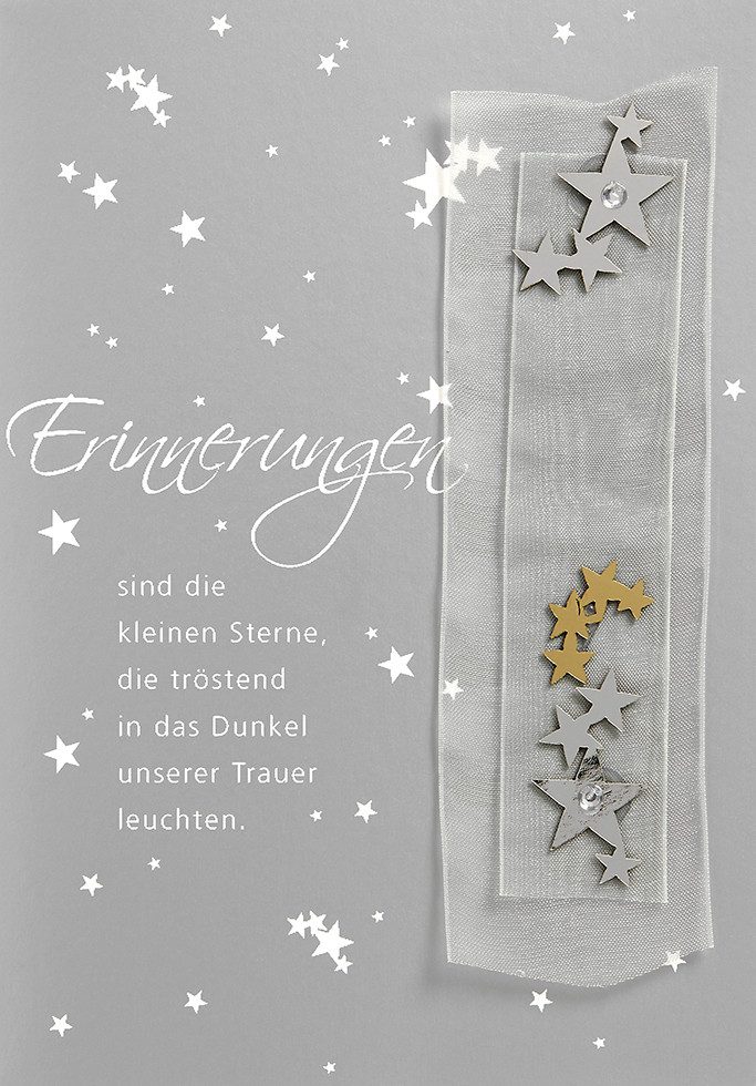 Perleberg Grußkarten Trauer – Beileid – Kondolenz - Beileidskarte im Format 11,5x17cm