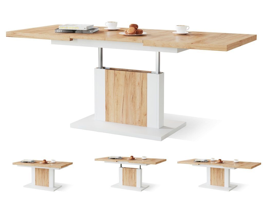 designimpex Couchtisch Design Orion stufenlos höhenverstellbar ausziehbar E günstig online kaufen