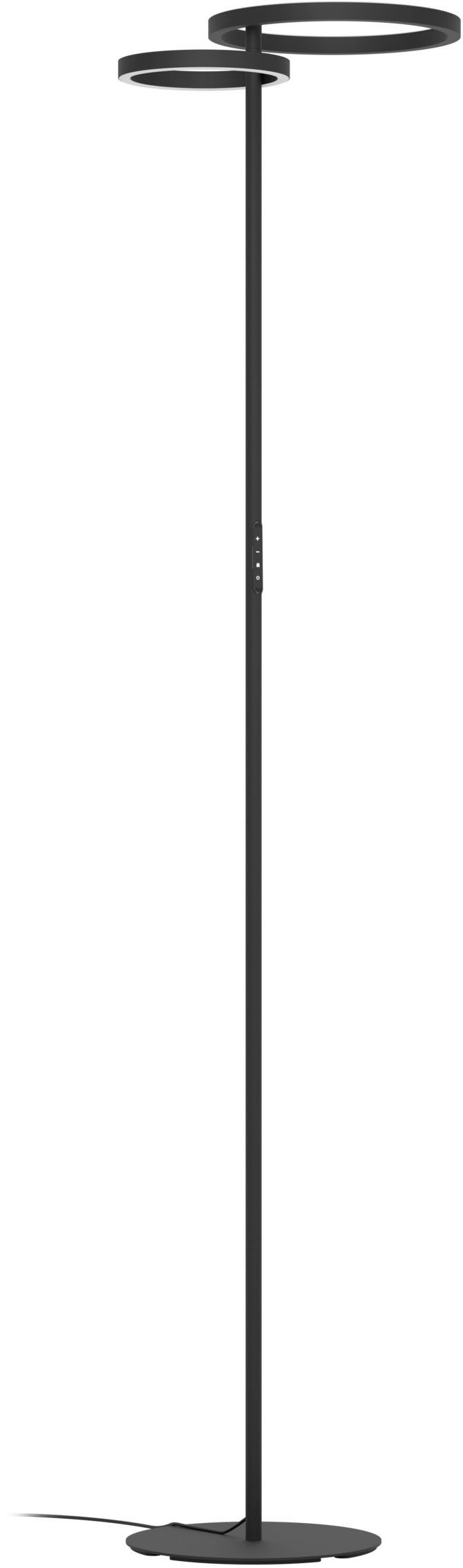 EGLO Stehlampe CASTELPOTO 1 Stehlampe - Stahl - LED;LED - 16W;12W - IP20, Dimmfunktion, Farbwechsel, mehrere Helligkeitsstufen, LED fest integriert, Kaltweiß, Neutralweiß, Warmweiß, Standleuchte, Leselampe, Wohzimmer, Schlafzimmer, L43 x B30 x H180 cm