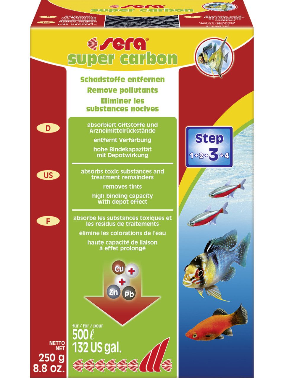 Sera Aquariumfilter Sera Aquariumfiltermedium Super Carbon 250 g