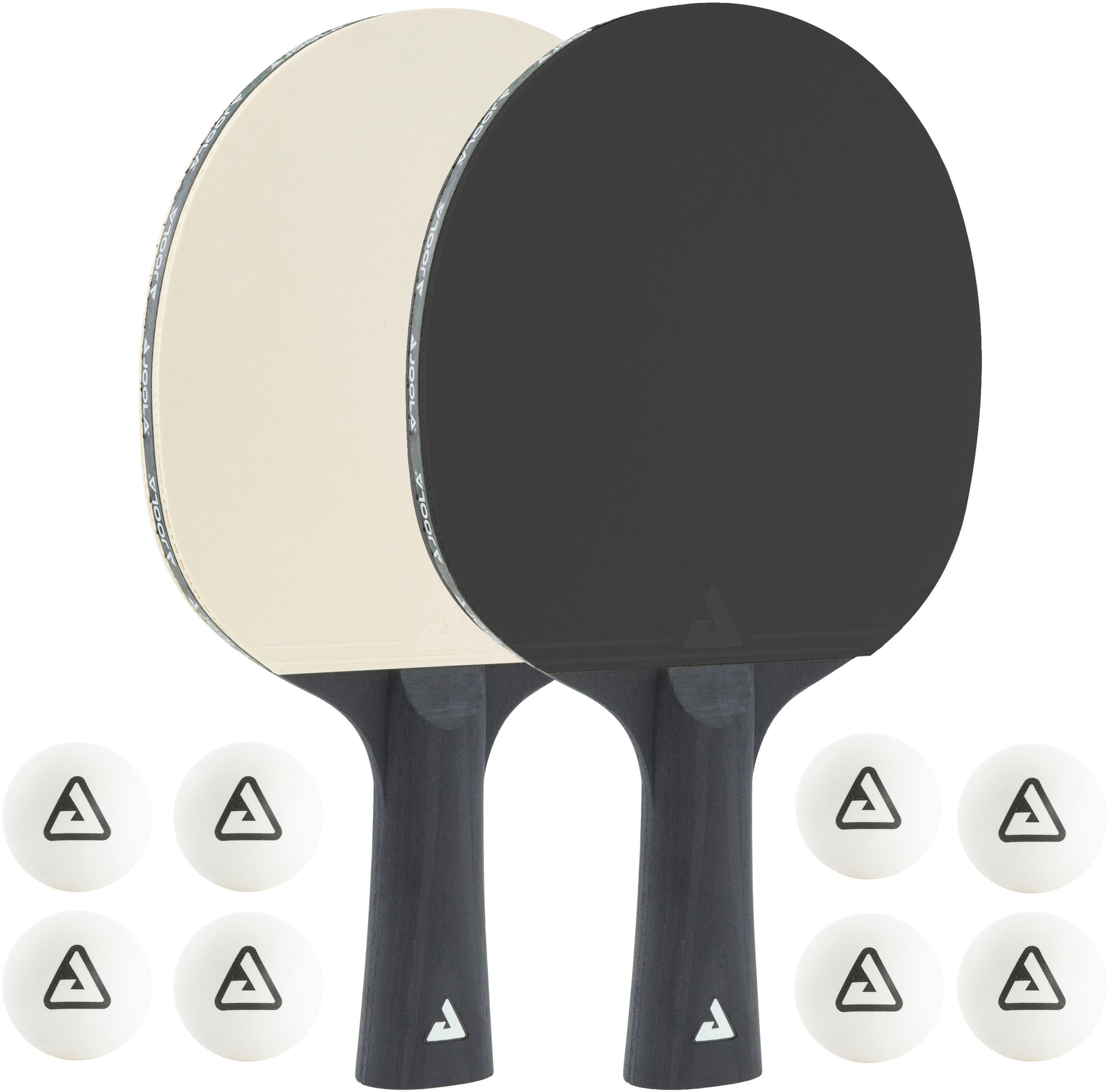 10-tlg., WHITE JOOLA (Set, Bällen) Joola Tischtennis-Set + BLACK mit Tischtennisschläger