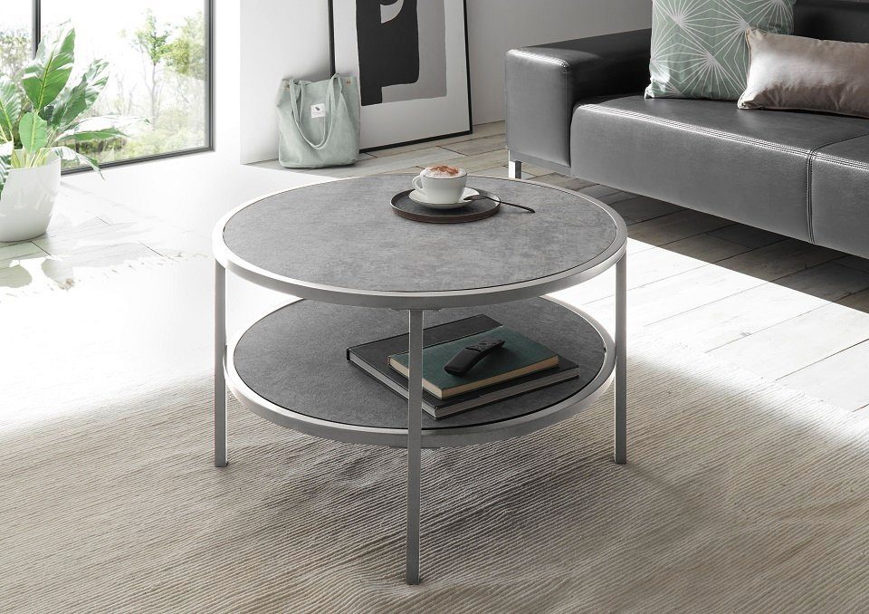 furniture Couchtisch grau rund, (no-Set) Orinoco, MCA Couchtisch Ø75,