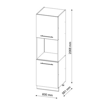 Vicco Herdumbauschrank Küchenschrank Herdschrank Fame-Line 60 cm