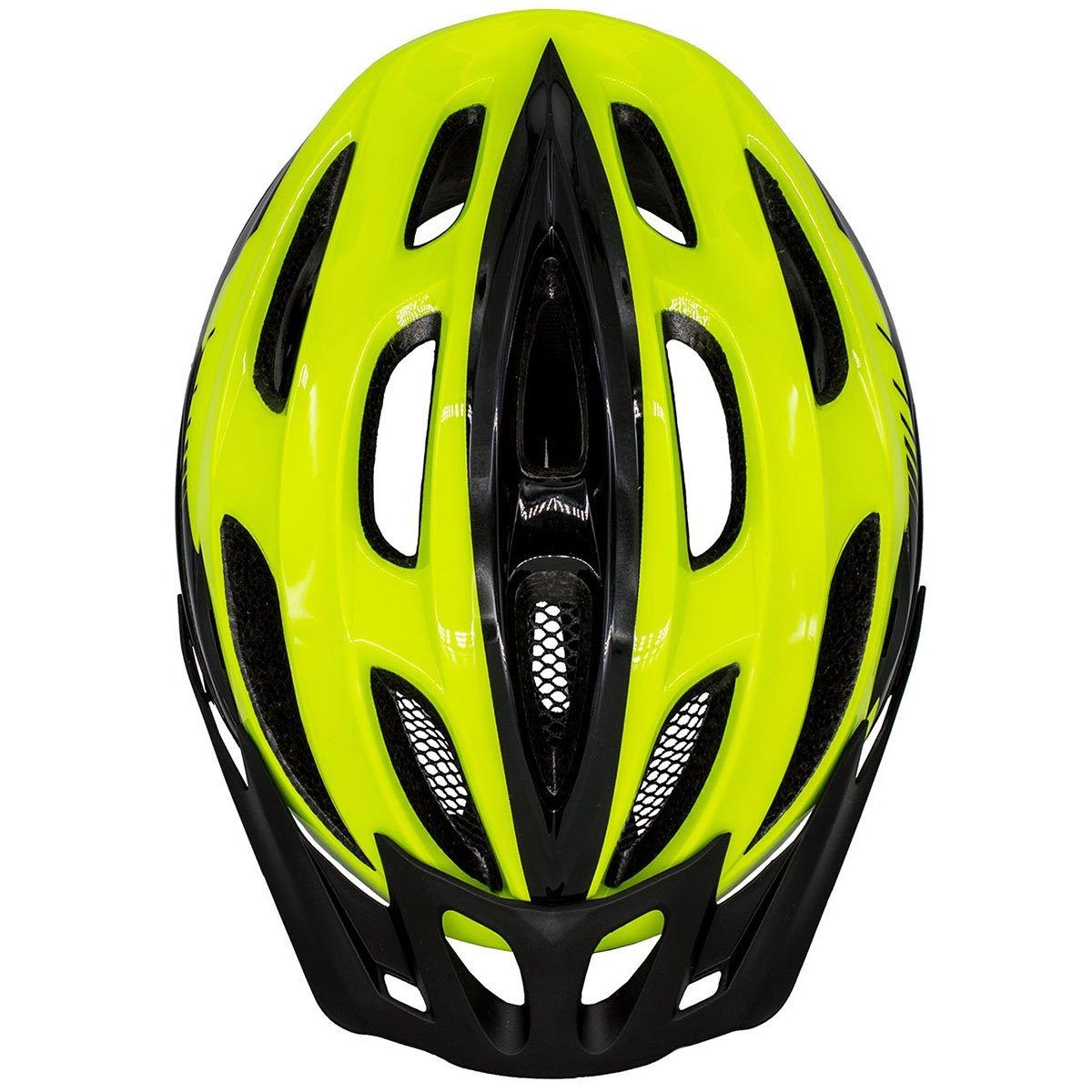 Airtracks Fahrradhelm Fahrradhelm Master S/M (54-58cm), L/XL (58-62cm) (RD-10 für Herren und Damen - EPS-Körper), + IN MOULD - Neon Weiß Schwarz