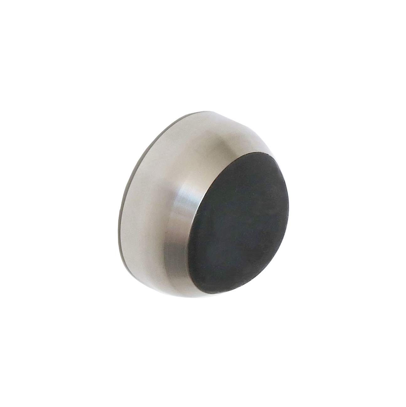 PHOS Design Türstopper aus massivem Edelstahl mit Gummipuffer für Türklinke, Wand-Türstopper