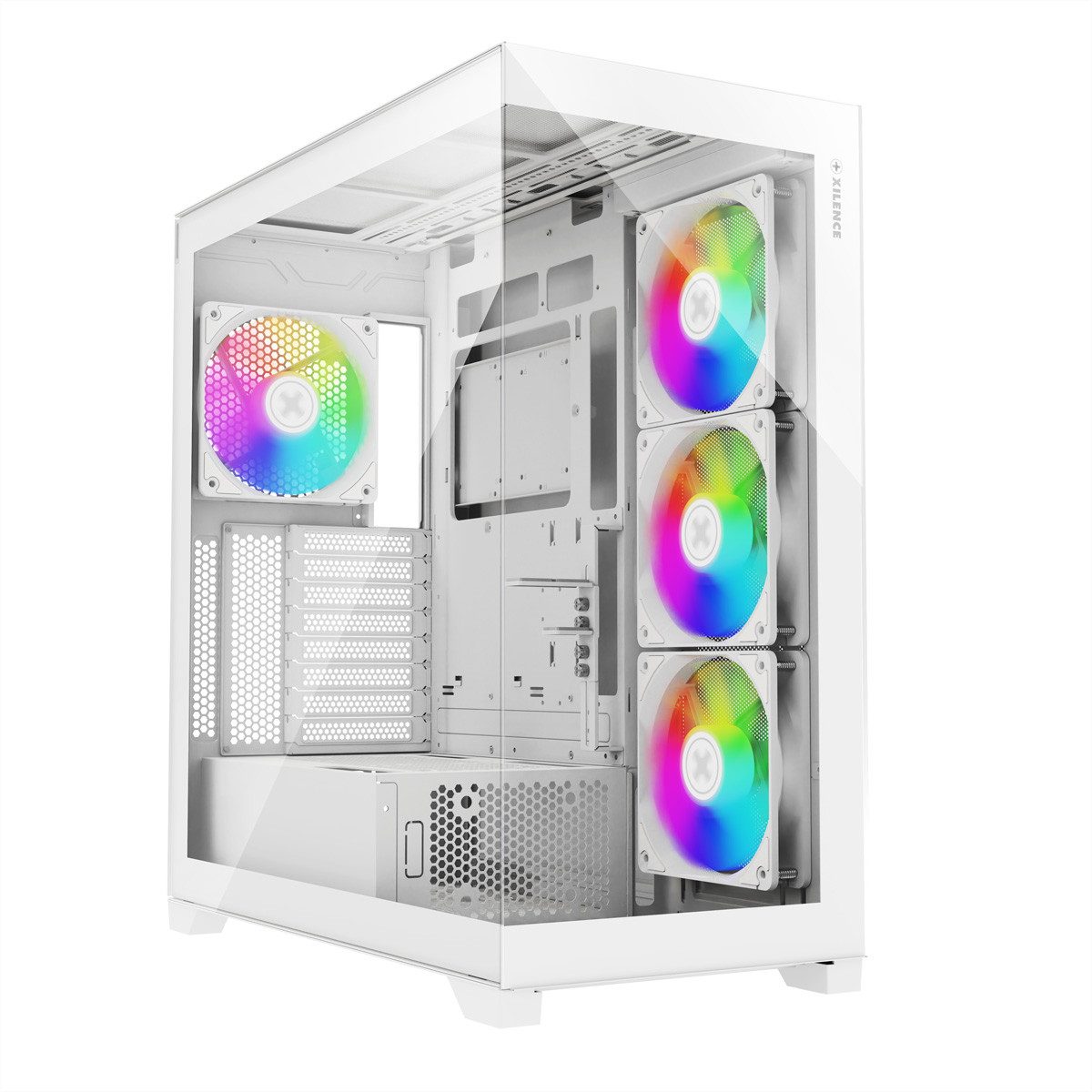PC-Gehäuse Xilent Gleam X818.W.ARGB Gaming ATX PC Case white