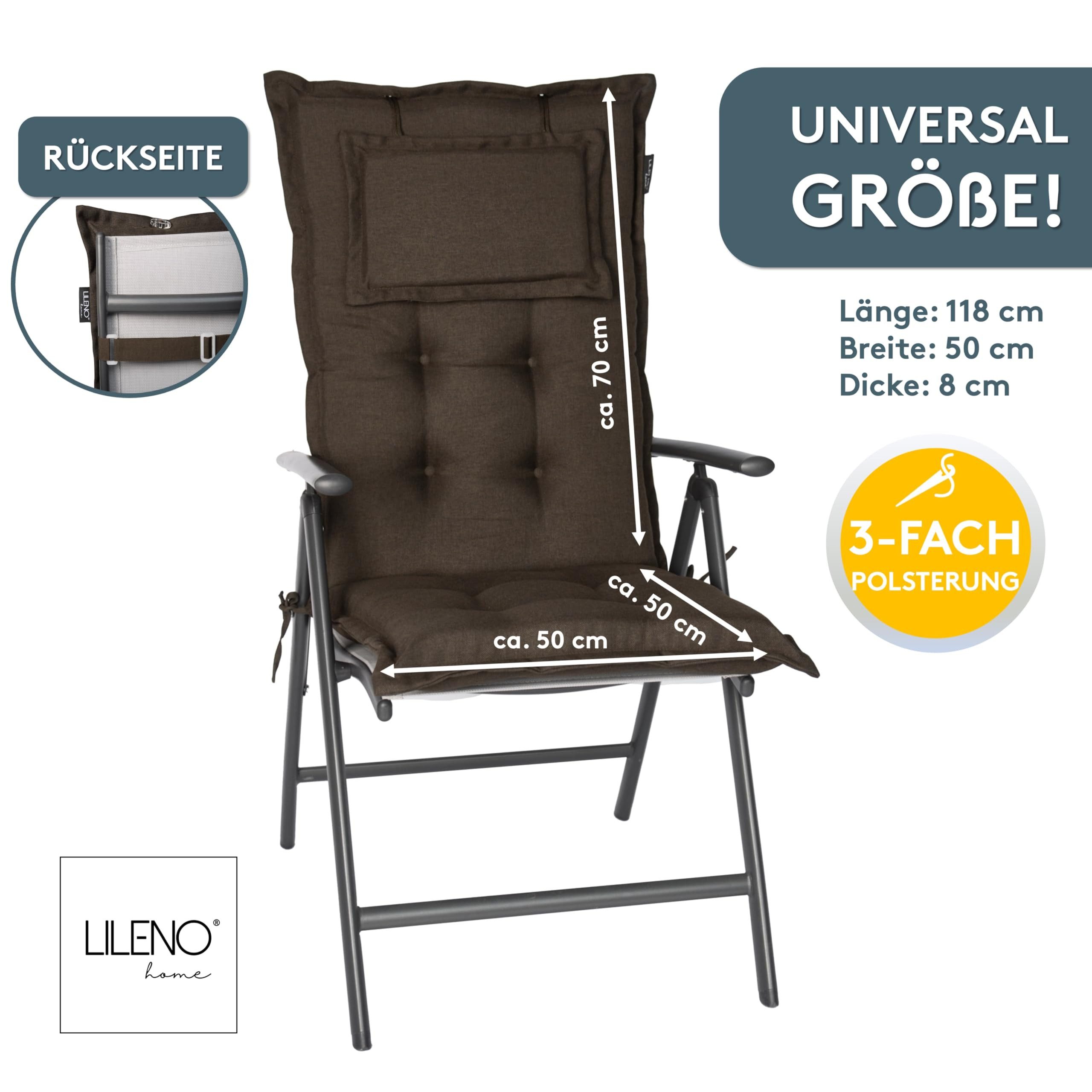 LILENO HOME Hochlehnerauflage Gartenstuhl Auflage, bequeme günstig online kaufen