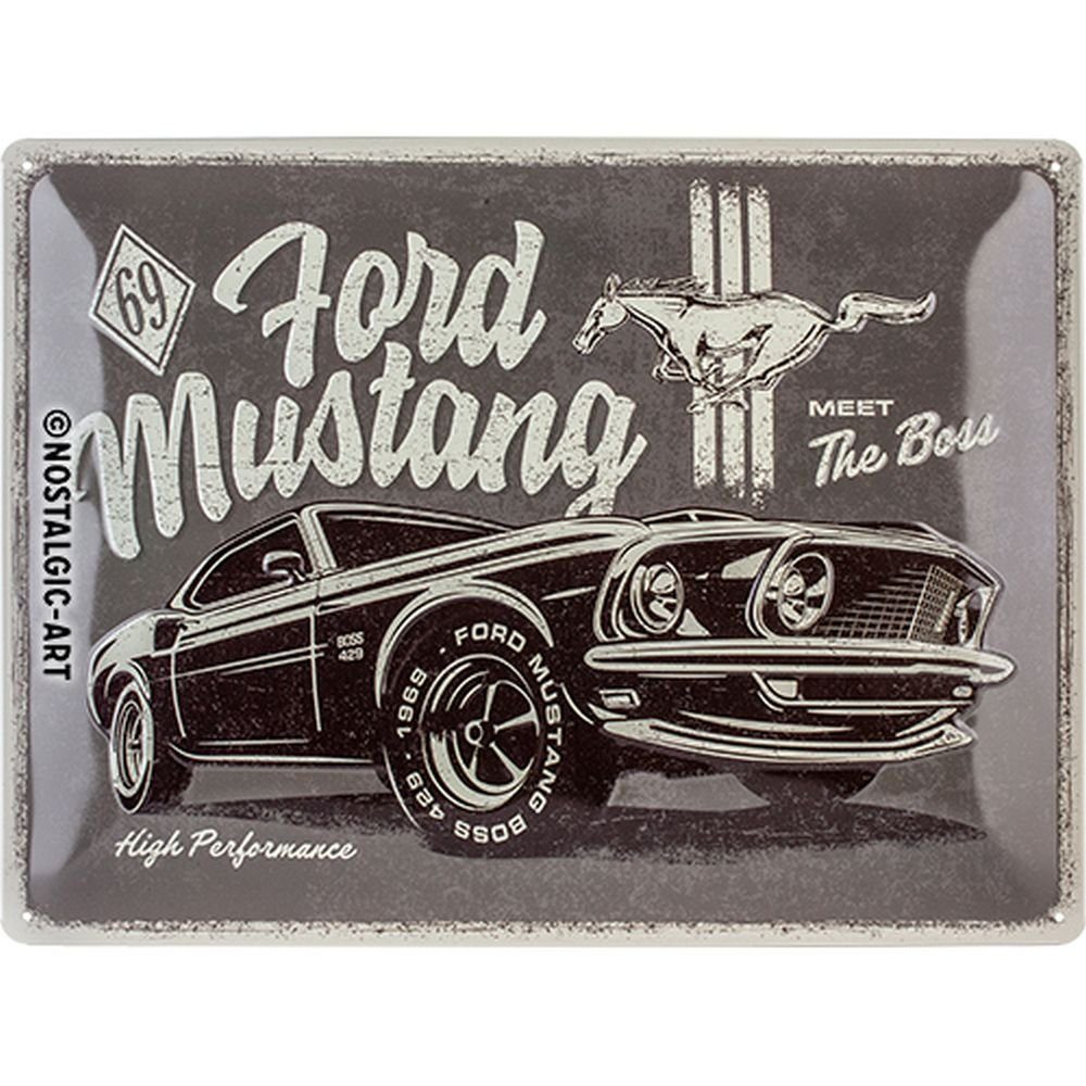 Nostalgic-Art Metallschild Blechschild 30 x 40 cm - Ford - Ford Mustang The Boss