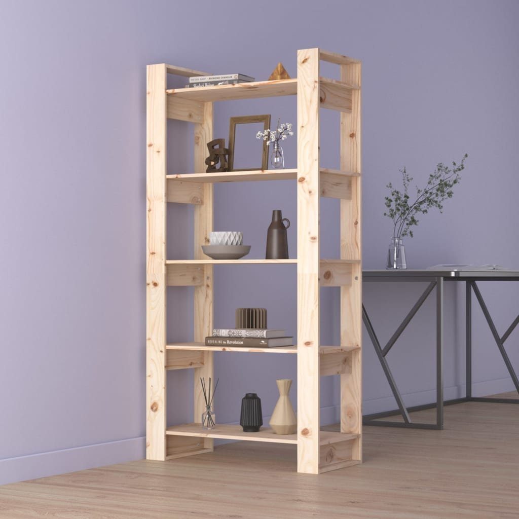 furnicato Bücherregal Bücherregal/Raumteiler 80x35x160 cm Massivholz, günstig online kaufen