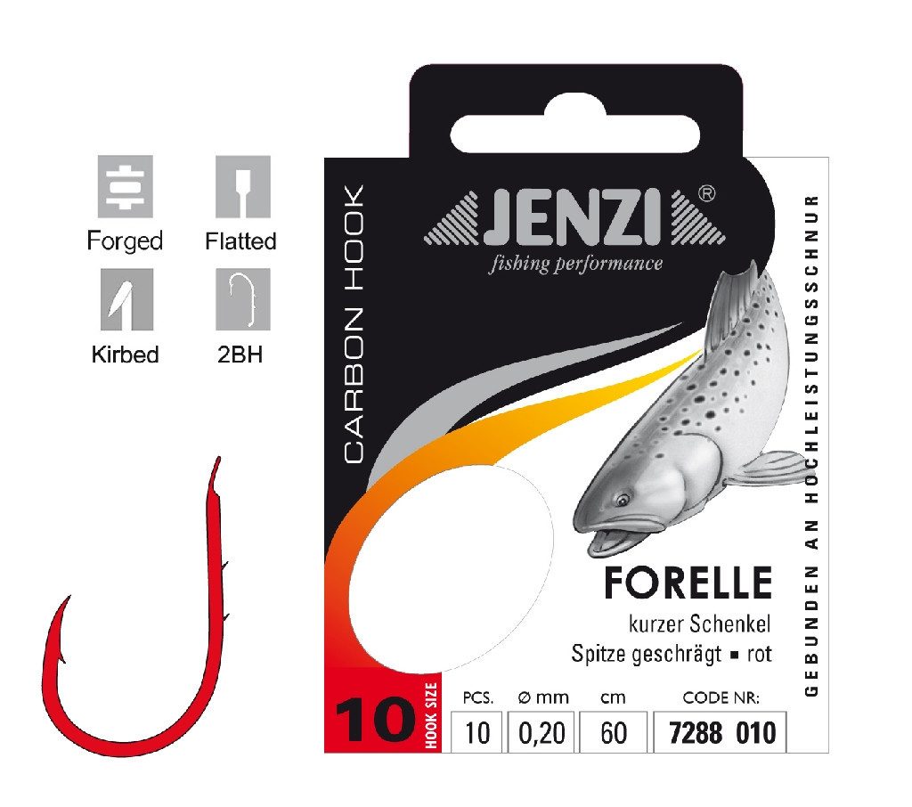 Drillingshaken Jenzi Zielfischhaken Forelle