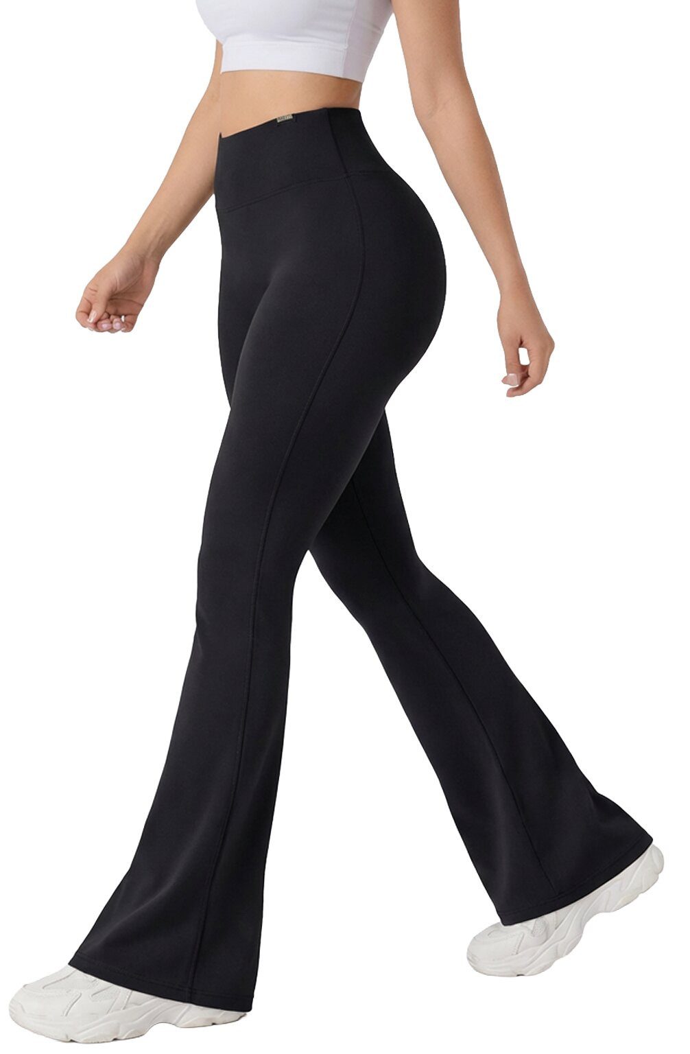 Smilodox Leggings Loreen, Flared Seamless Sportleggings, Schlaghose, Blickdicht Slim Fit Booty Yogahose, Elastisch Fitnessleggings, Gym, Freizeit