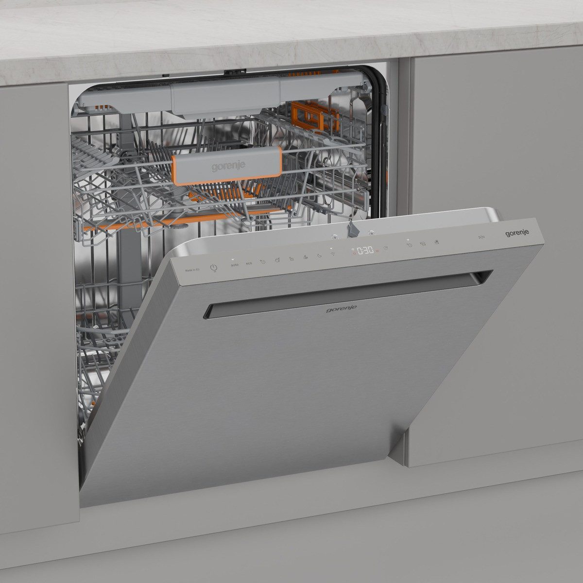 GORENJE Unterbaugeschirrspüler GU673C65X, 9,5 l, 16 Maßgedecke, TotalDry - auto. Türöffnung