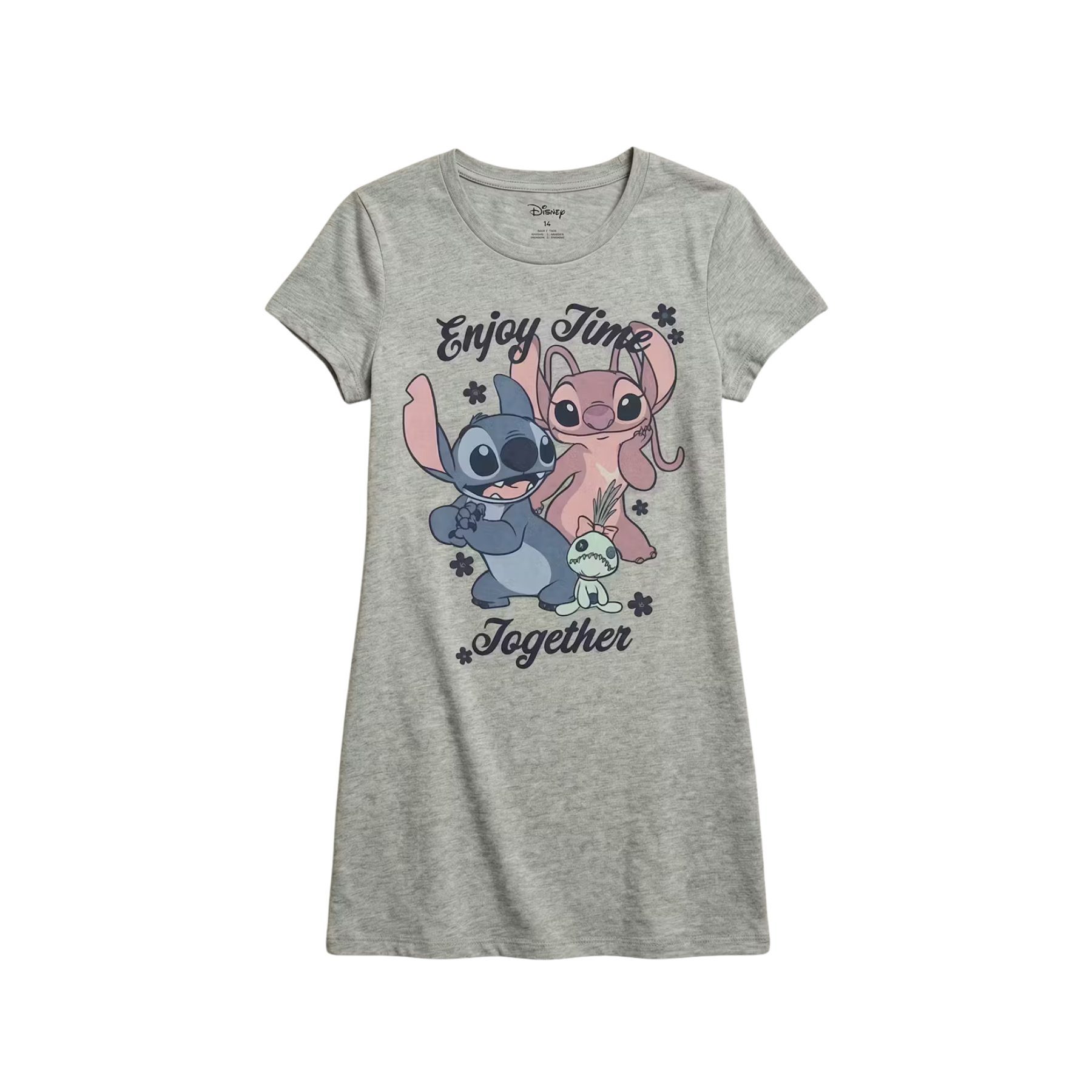 Lilo & Stitch Nachthemd für Damen Kurzarm Schlafshirt Nachtwäsche (1-tlg)