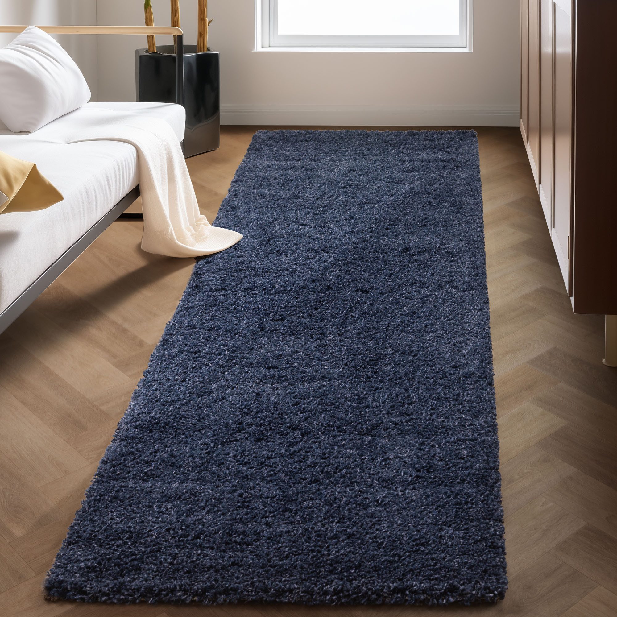 Carpettex Hochflor-Teppich Unicolor - Einfarbig, Läufer, Höhe: 30 mm, Einfa günstig online kaufen