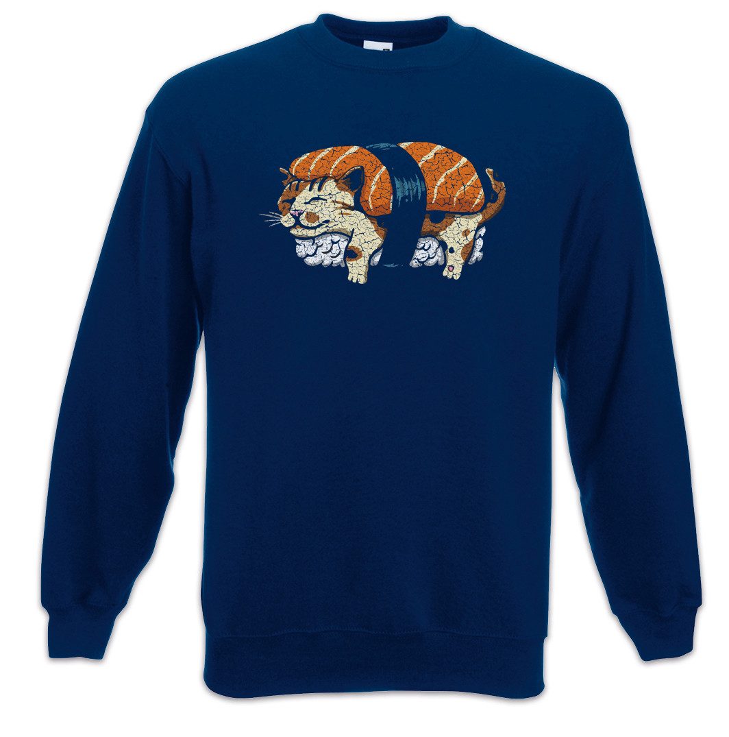 Sweatshirt Cat Sushi Sweatshirt Katzen Kätzchen Kater Alf Katze Cat Maus Kitty