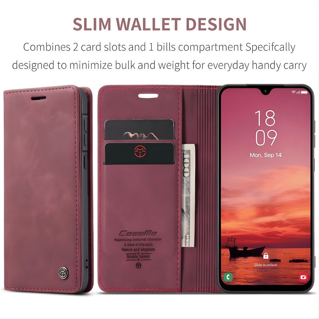 SmartUP Smartphone-Hülle für Samsung Galaxy A57 5G Klapphülle Fliphülle Tasche Full Case Cover 6,7 Zoll, Integrierte Standfunktion, zwei Kartenfächer