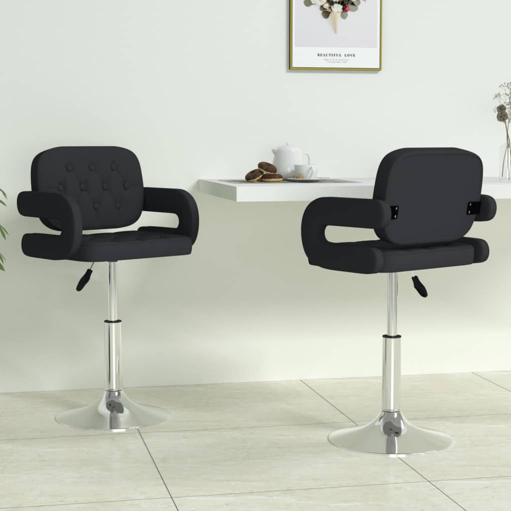 Esszimmerstuhl Drehbarer Essstuhl Schwarz 58 x 50 x (73-88) cm