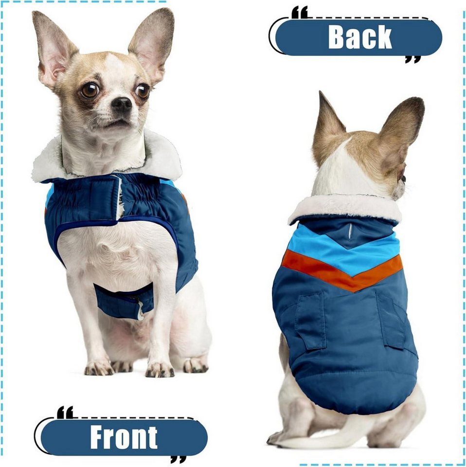 Thumbnail - ALAGIRLS Schutzkragen Hundemantel Große Hunde Warme Winterjacke Klettverschluss 3XL