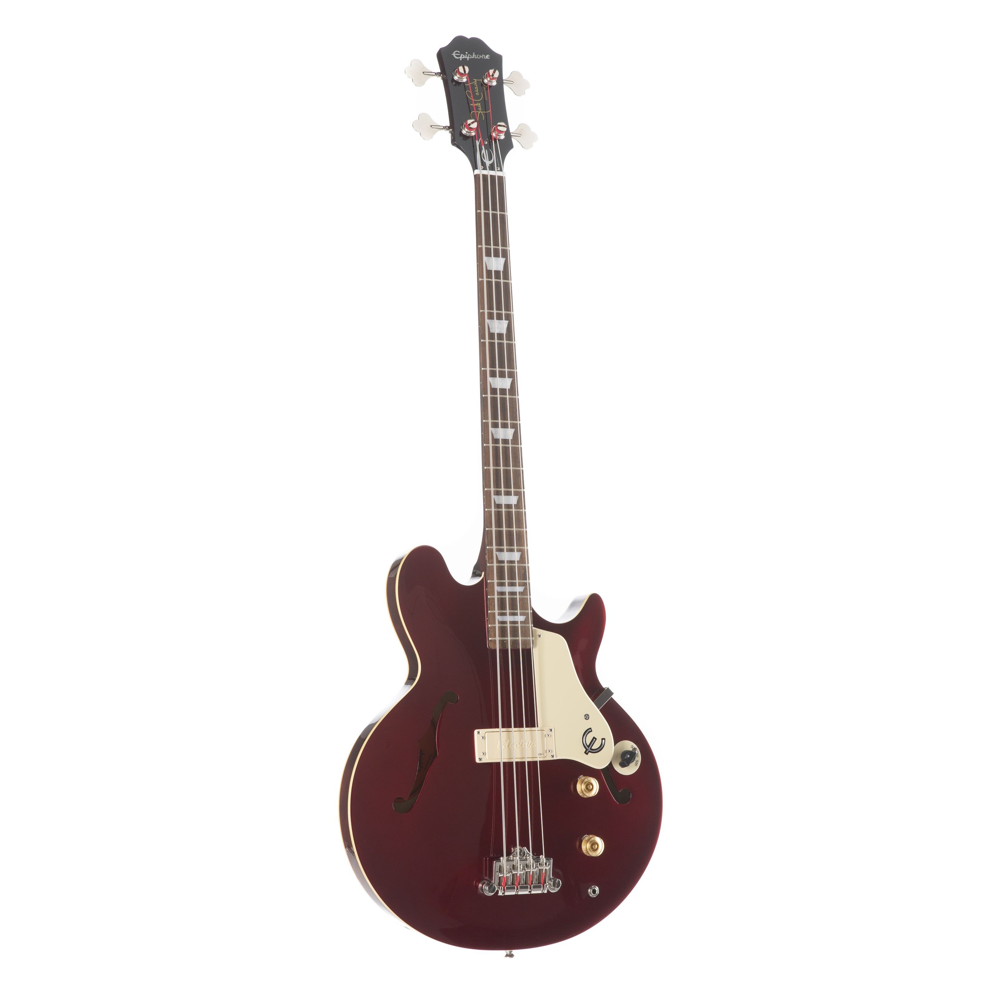Epiphone Halbakustik-Bass, Halbakustik-Bässe, Halbakustik-Bässe für Rechtshänder, Jack Casady Bass Sparkling Burgundy - Rechtshänder Halbakustik-Bass