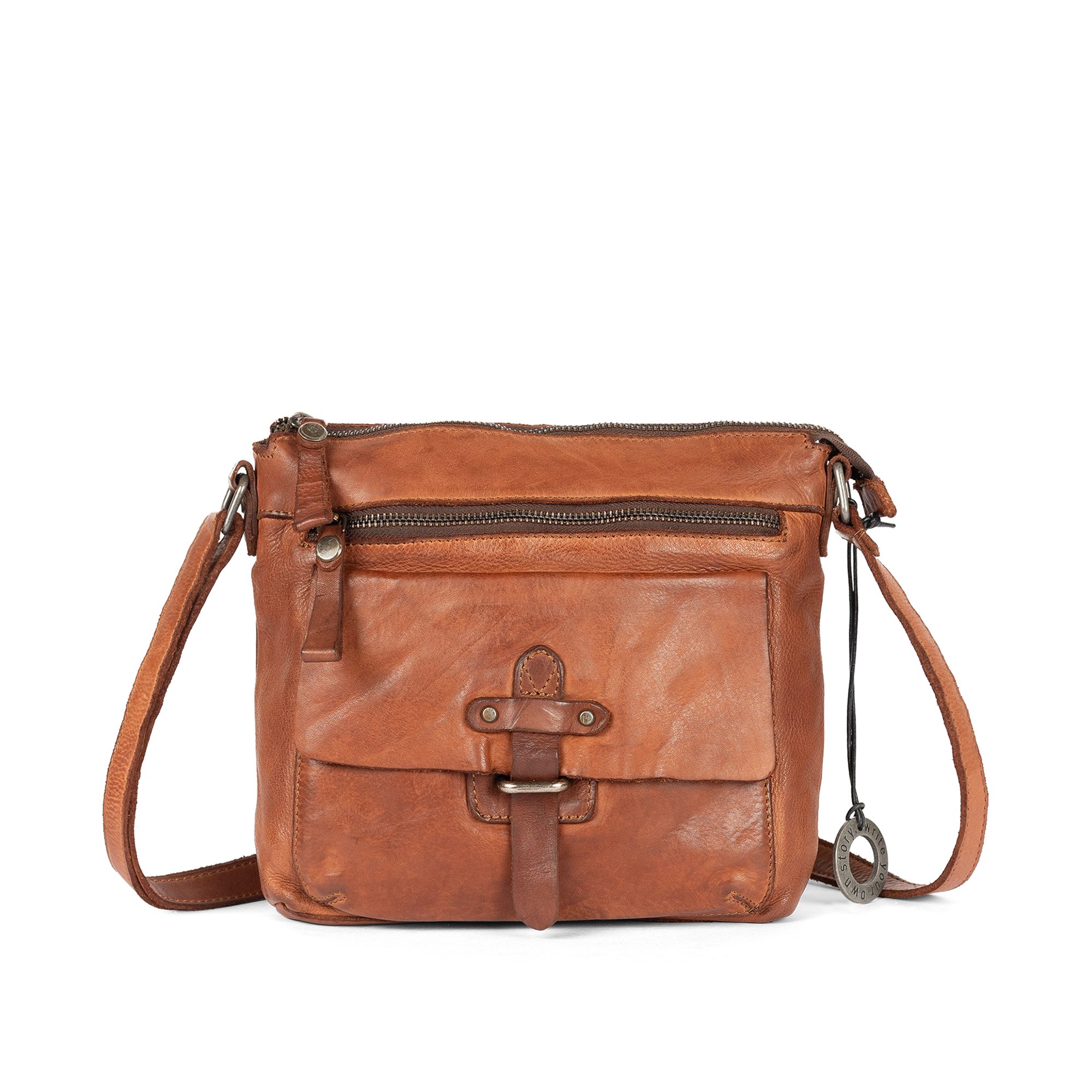 Cas8 Umhängetasche DINA – Lässige und stilvolle Ledertasche aus naturbelassenem Echtleder, einzigartig durch Echtleder