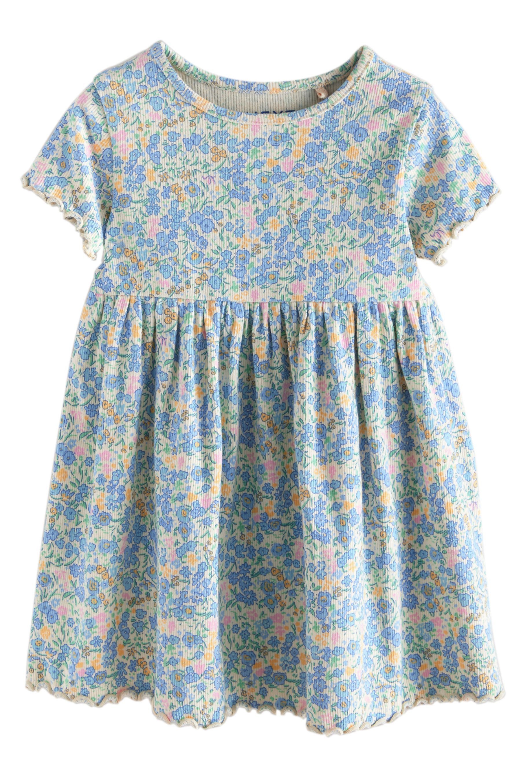 Next Jerseykleid Kurzärmeliges, geripptes Jersey-Kleid (1-tlg) günstig online kaufen