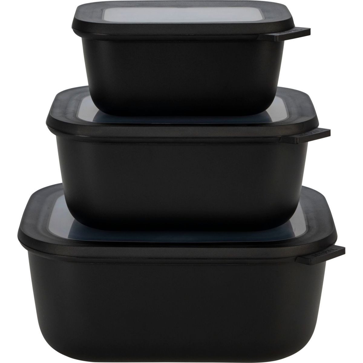 Mepal Vorratsdose Cirqula Multischüssel-Set 3-tlg, nordic black, Kunststoff
