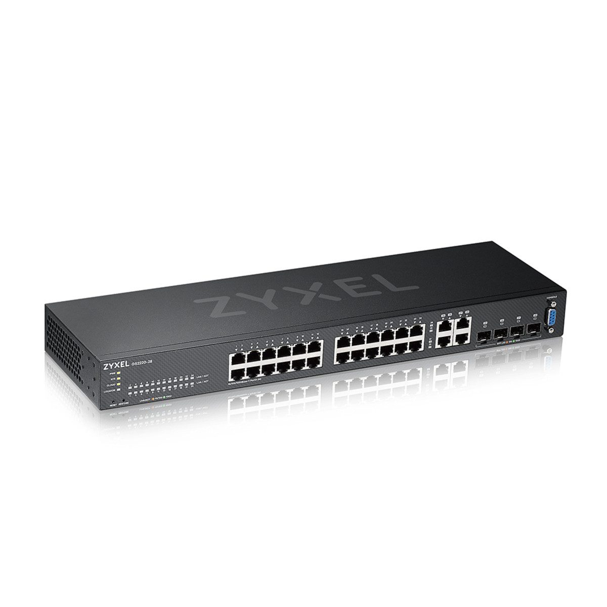 Serverschrank Zyxel 28-Ports GS2220 managed Switch