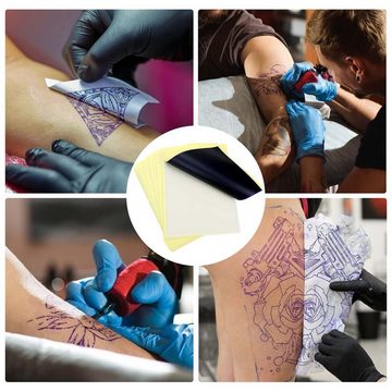 Welikera Schmuck-Tattoo Tattoo Transfer Papier, 100 Stück 30*20cm Arm Oberschenkel Tattoo, 100-tlg.