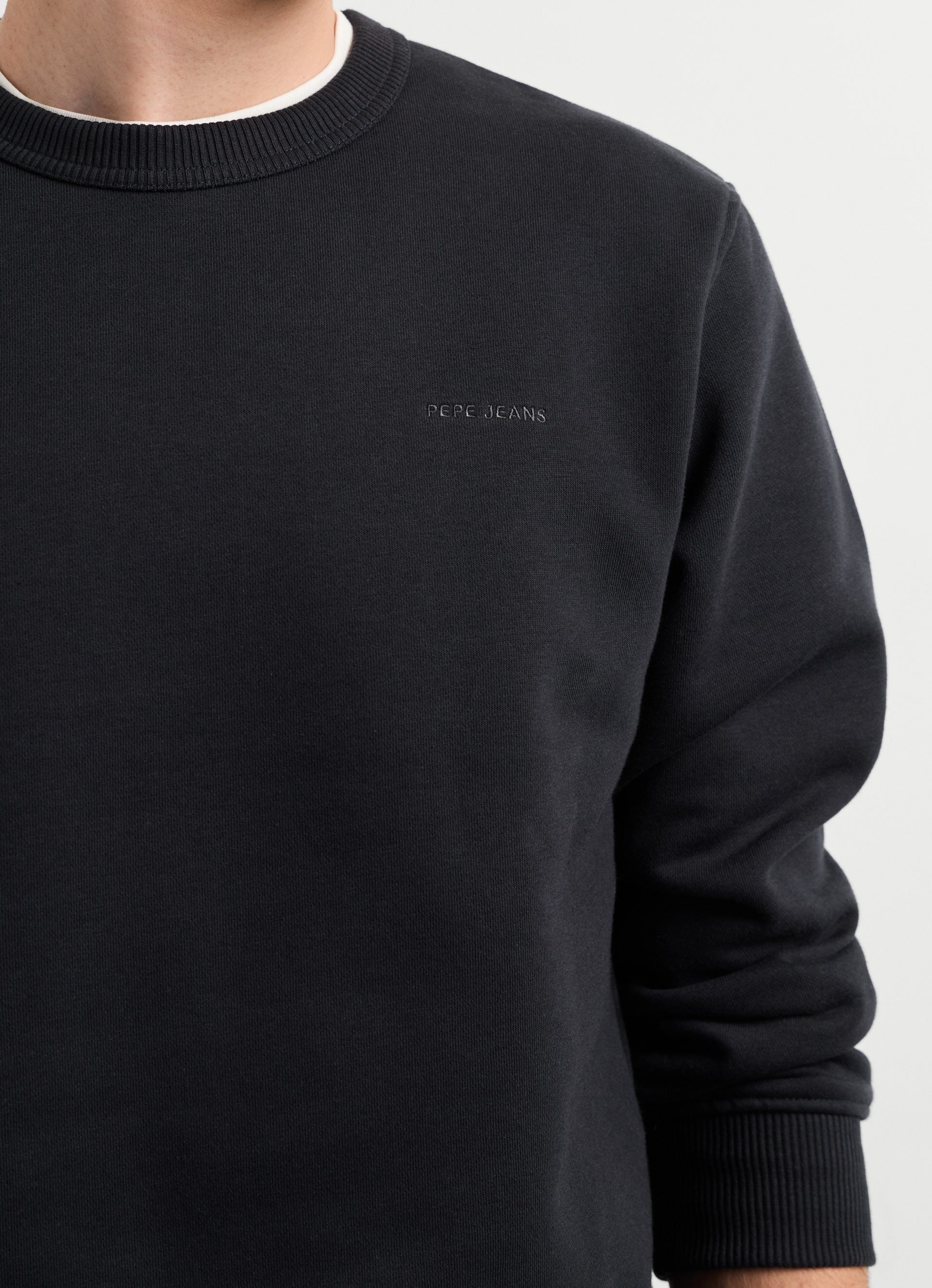 Pepe Jeans Sweatshirt JEFFERSON CREW mit Logostickerei, Baumwollmix – Bild 3 von 5
