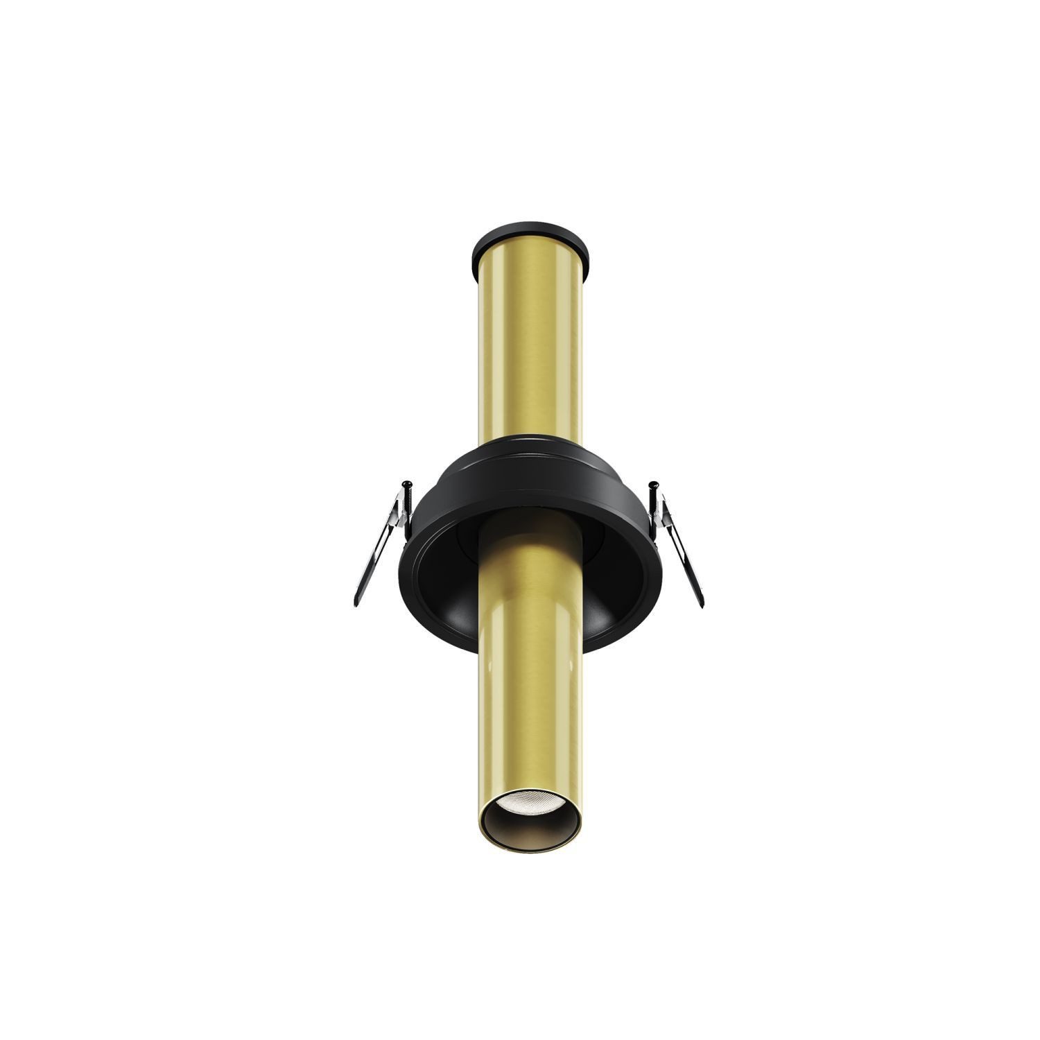 Licht-Erlebnisse Einbauleuchte TIVO, LED fest integriert, Warmweiß, LED Aluminium Ø 3 cm in Schwarz Messing rund warmweiß 3000 K 460 lm