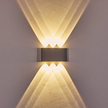 hofstein Außen-Wandleuchte LED Außen Wand Leuchten Up Down Lampe Balkon Terrassen Haus Tür