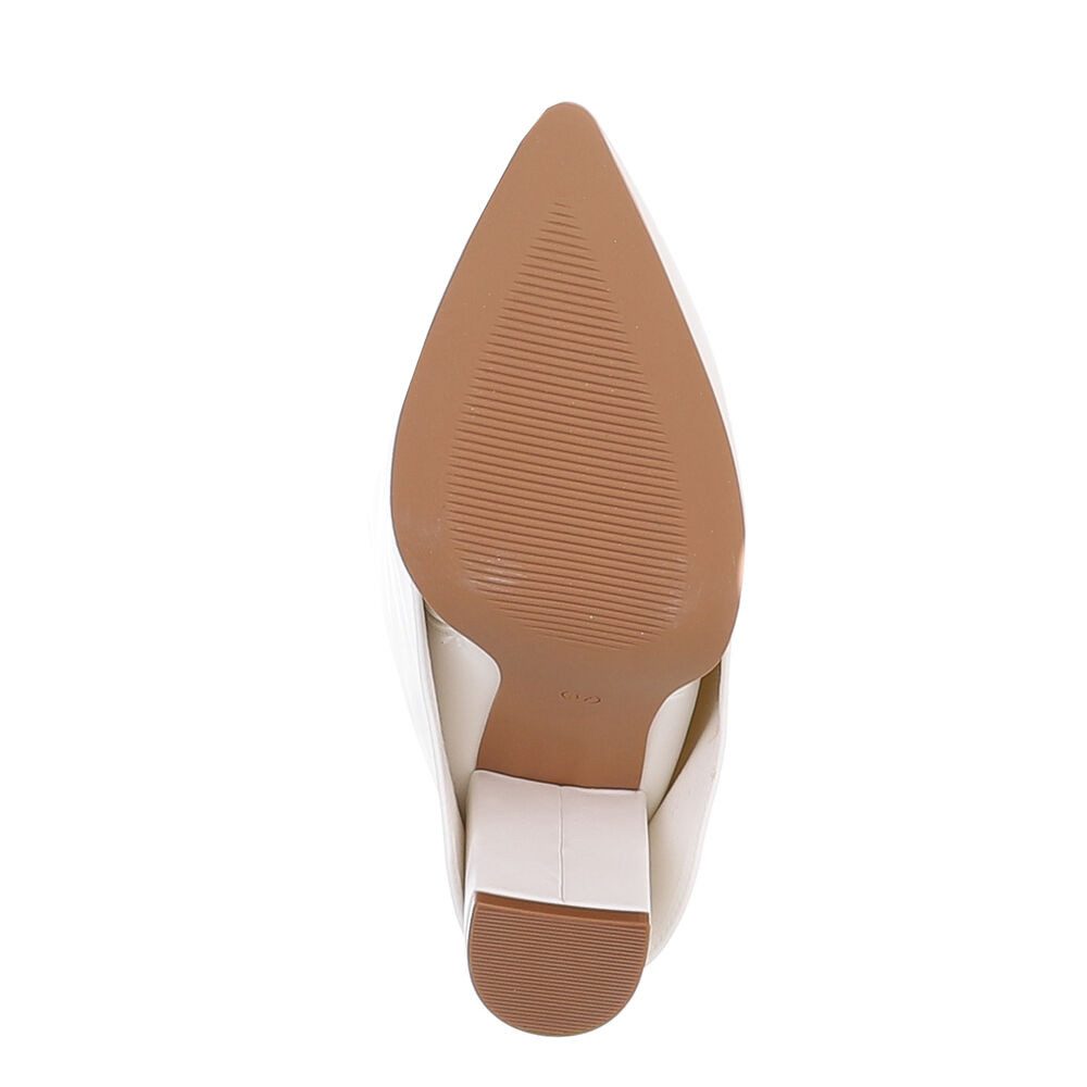 Ital-Design Modische Stiefel mit Blockabsatz und eleganten Details High-Heel-Stiefel (90482808) Blockabsatz Stiefel in Weiß