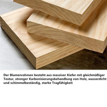 Insma Pflanzentreppe G1-G5 (Blumenregal Blumentisch Pflanzenregal, mit/ohne Rad), Holz Mehrstufig Stabil für Wohnzimmer Garten Balkon Terrasse Indoor und Outdoor