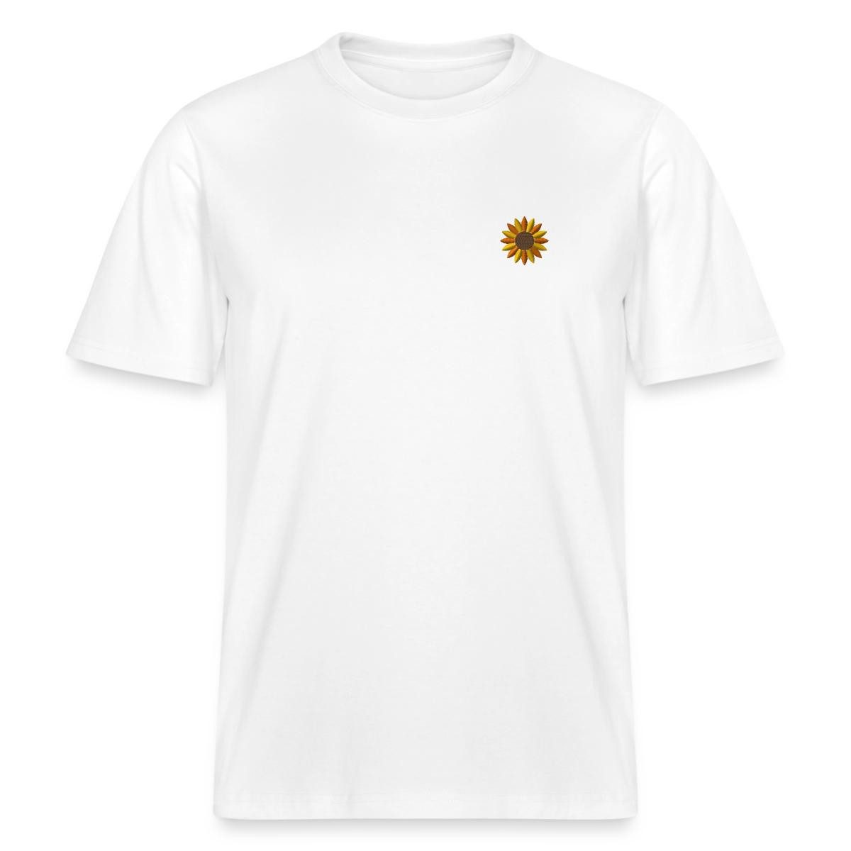 T-Shirt Stickerei Sonnenblume Relaxed Fit Unisex T-Shirt
