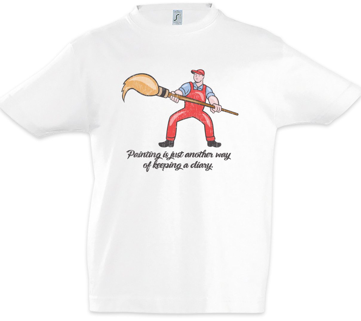 Print-Shirt Painting Kinder T-Shirt Maler Painter Artist Lackierer Handwerk