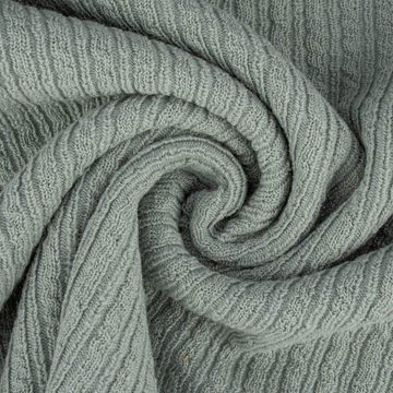 SCHÖNER LEBEN. Stoff Wollstrick Strickstoff Wolle Melange mint 1,5m Breite