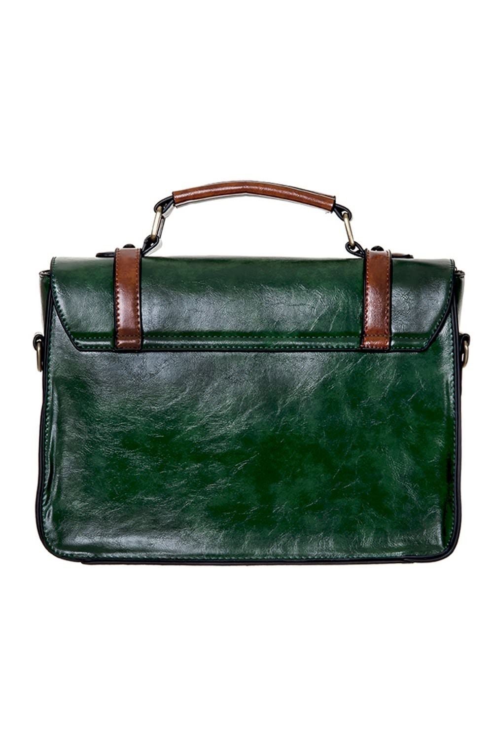 Banned Schultertasche Buckle Bow Grün, Verstellbarer Schultergurt günstig online kaufen