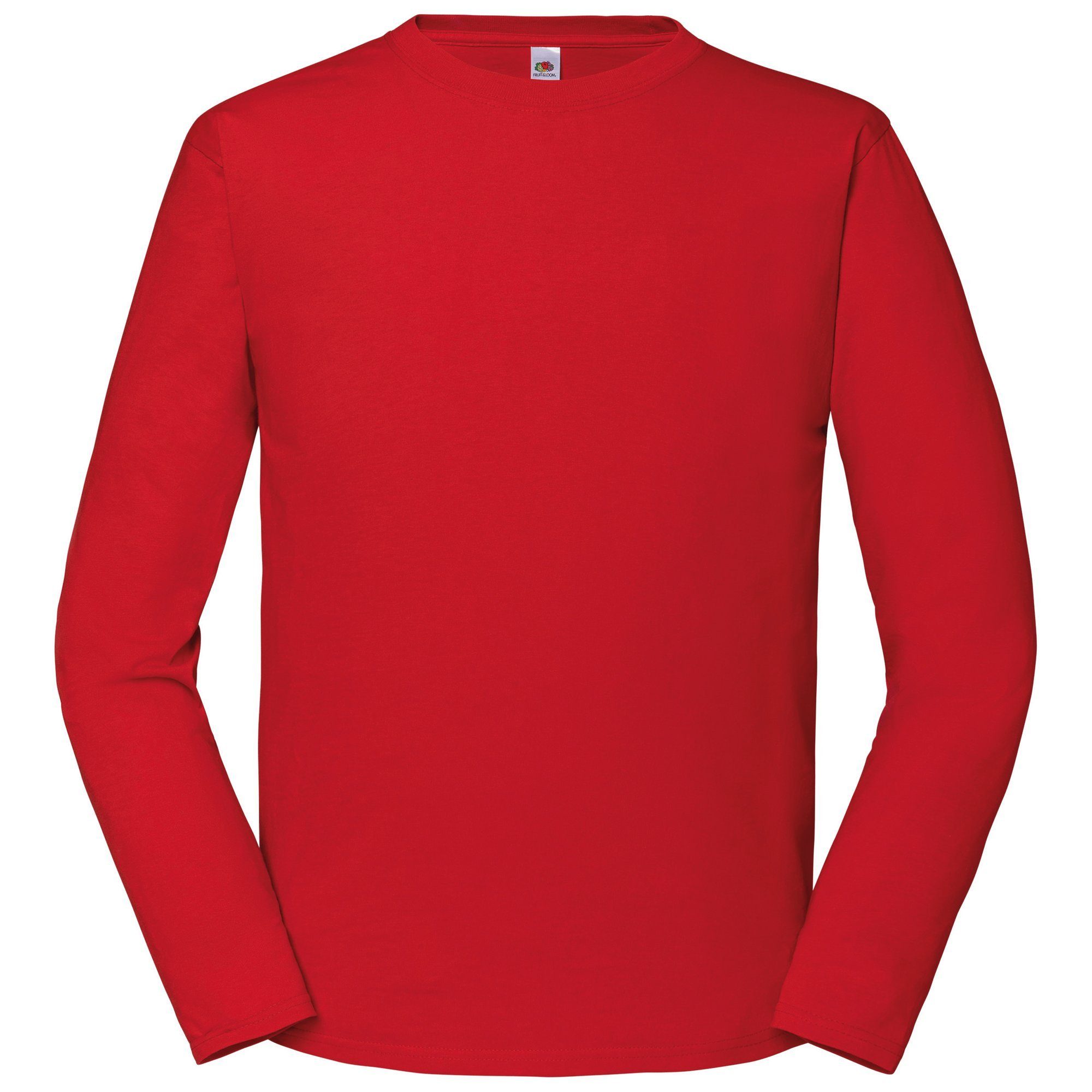 Fruit of the Loom Rundhalsshirt Iconic 195 Ringspun Premium Long Sleeve T rot