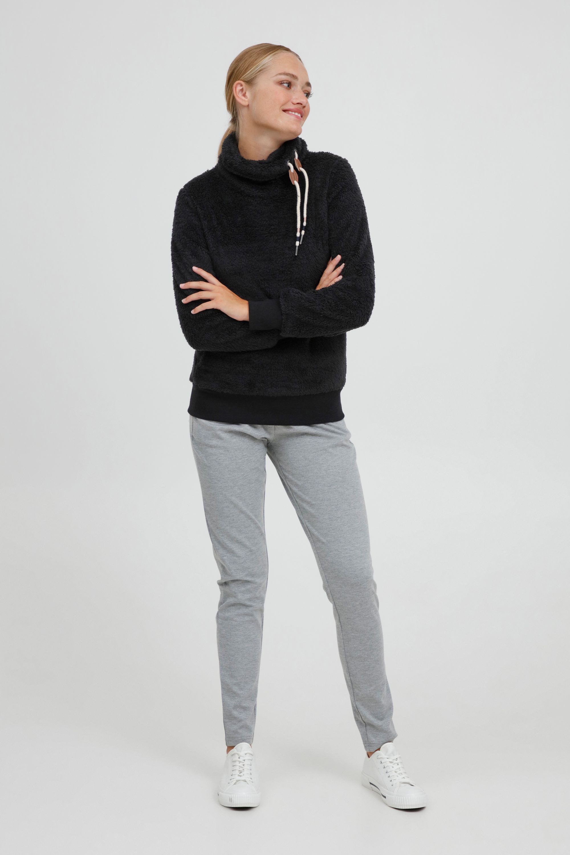 OXMO Fleecepullover OXAnniki Fleecepullover mit Stehkragen günstig online kaufen