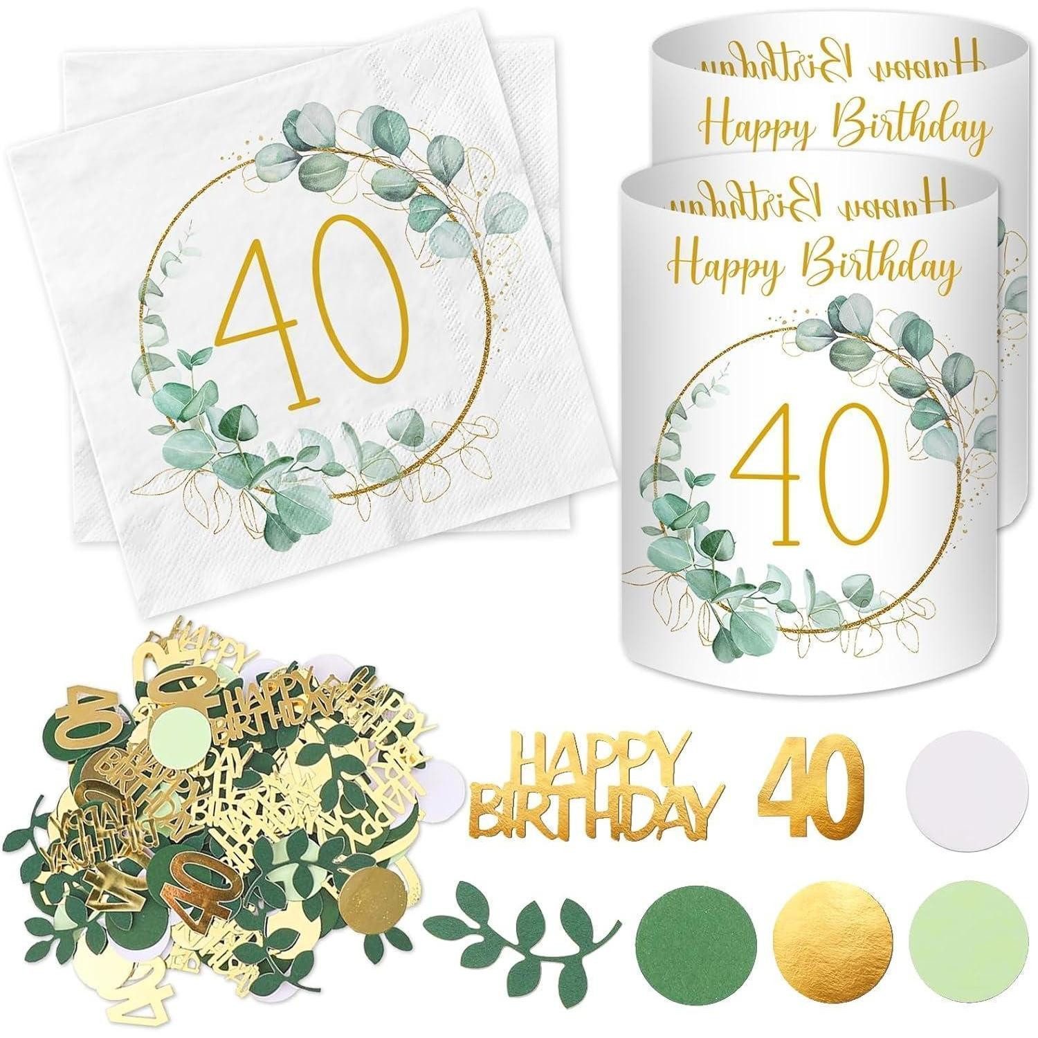 LuxusKollektion Dekohänger Servietten Windlicht Konfetti 40. Geburtstag Dek günstig online kaufen