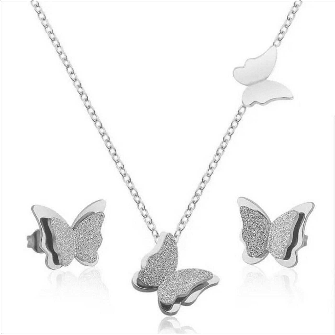 KARMA Schmuckset Damen Edelstahl Schmetterling Kette günstig online kaufen