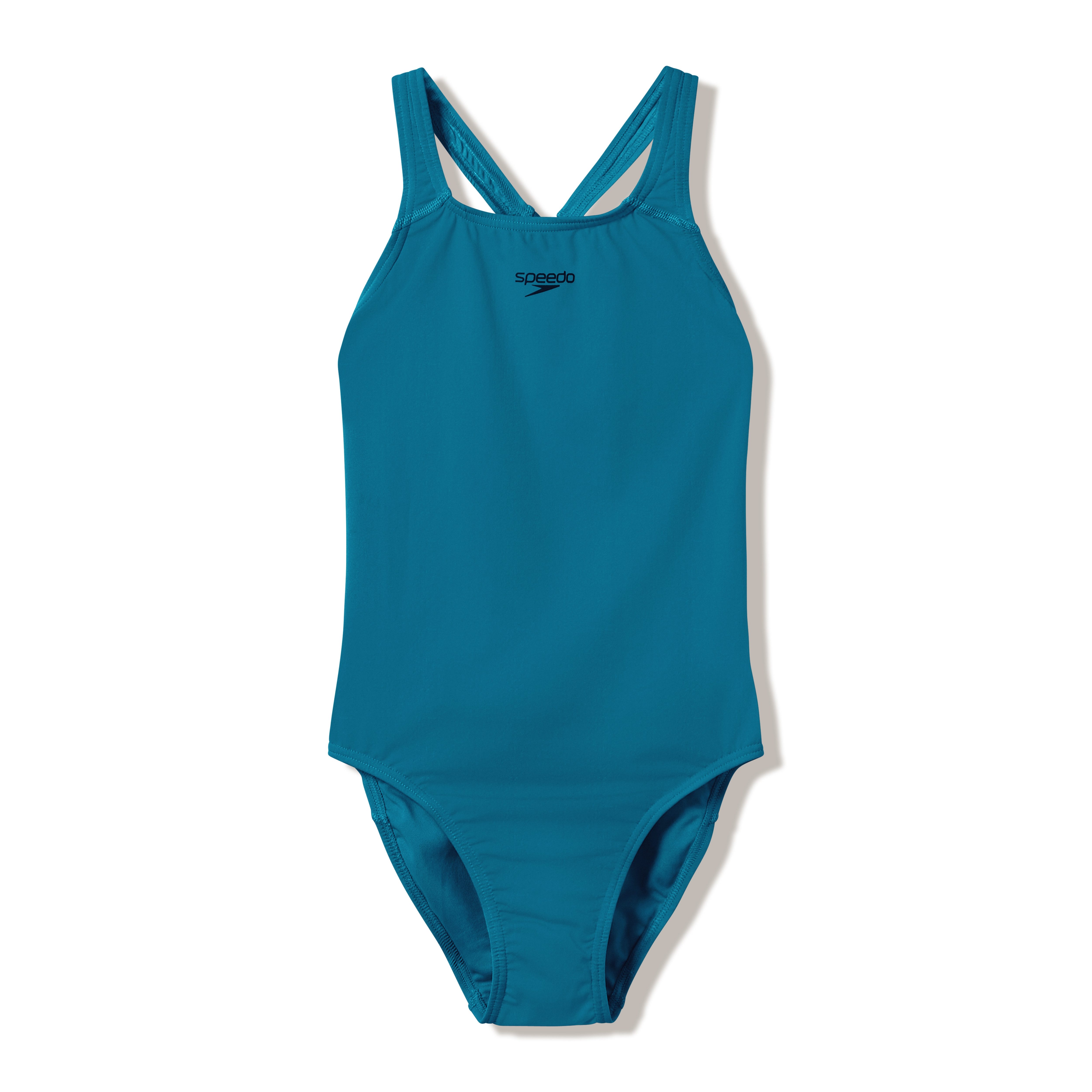 Speedo Badeanzug END+ MEDALIST 1PC DKGRN für sportliche Aktivitäten, mit Logodruck, elastisch